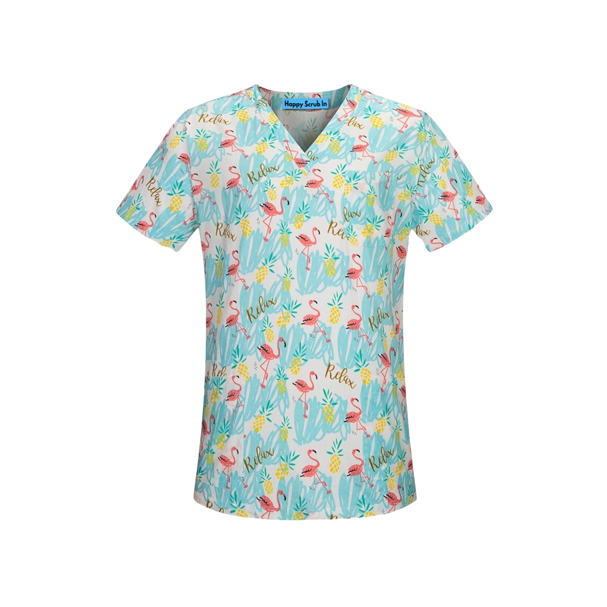 Flamingo sale scrub top