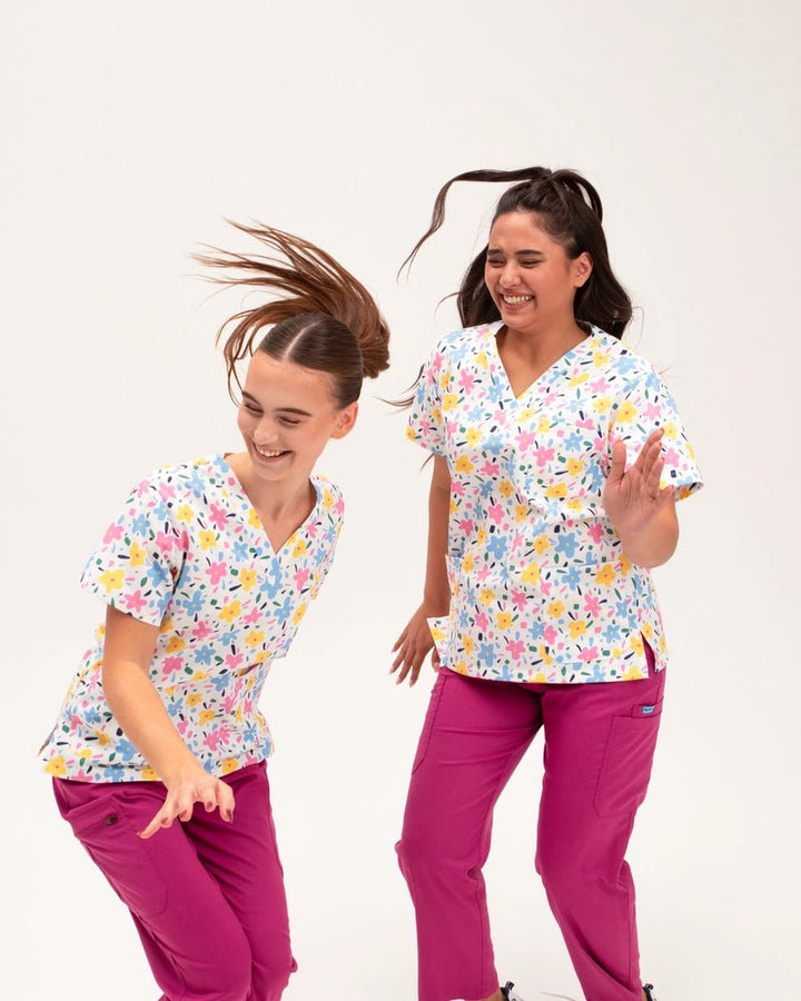 Blossom on Call Scrub Top - Happy Scrub In | Scrubs With Style