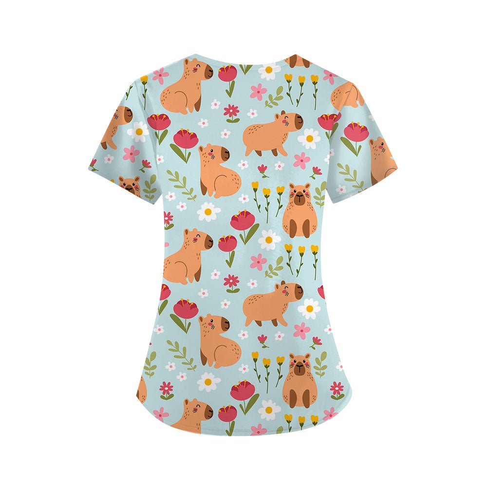 Capy(bara) Hour Scrub Top - Happy Scrub In | Scrubs With Style
