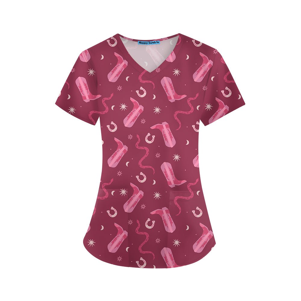 Code Rodeo Scrub Top - Happy Scrub In | Scrubs With Style