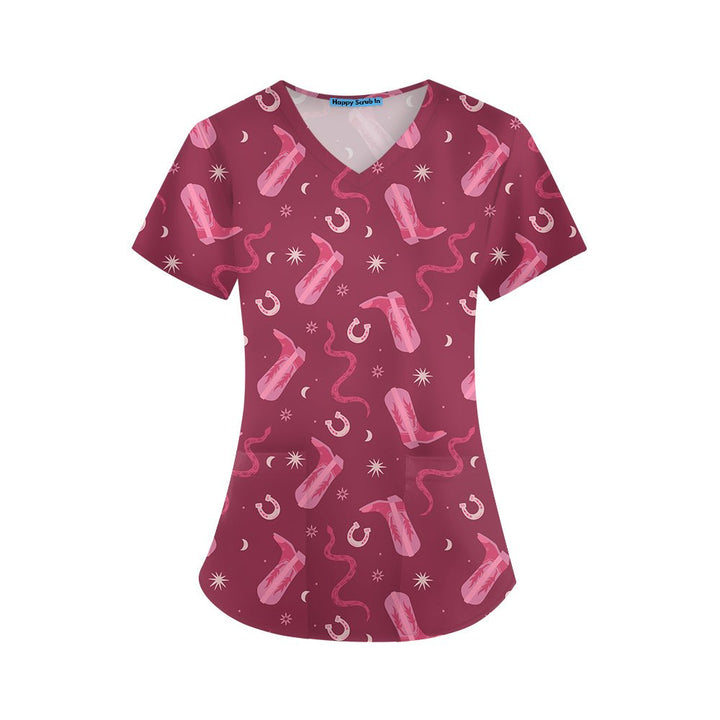 Code Rodeo Scrub Top - Happy Scrub In | Scrubs With Style