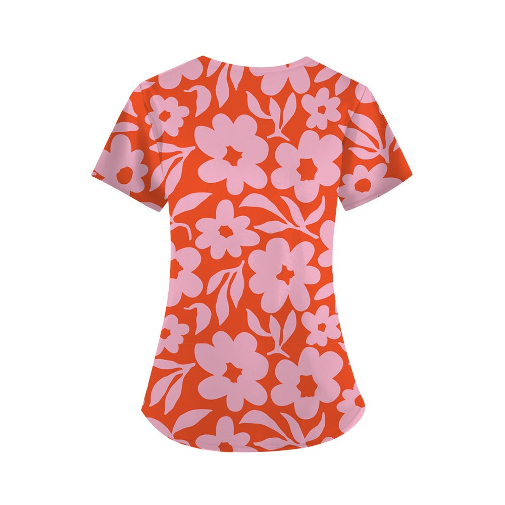 Coral Crush Scrub Top - Happy Scrub In | Scrubs With Style