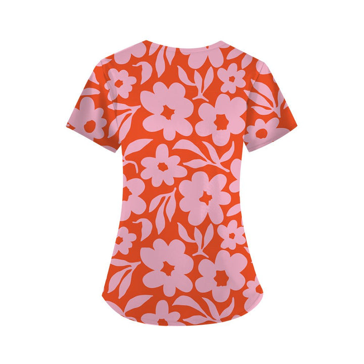 Coral Crush Scrub Top - Happy Scrub In | Scrubs With Style