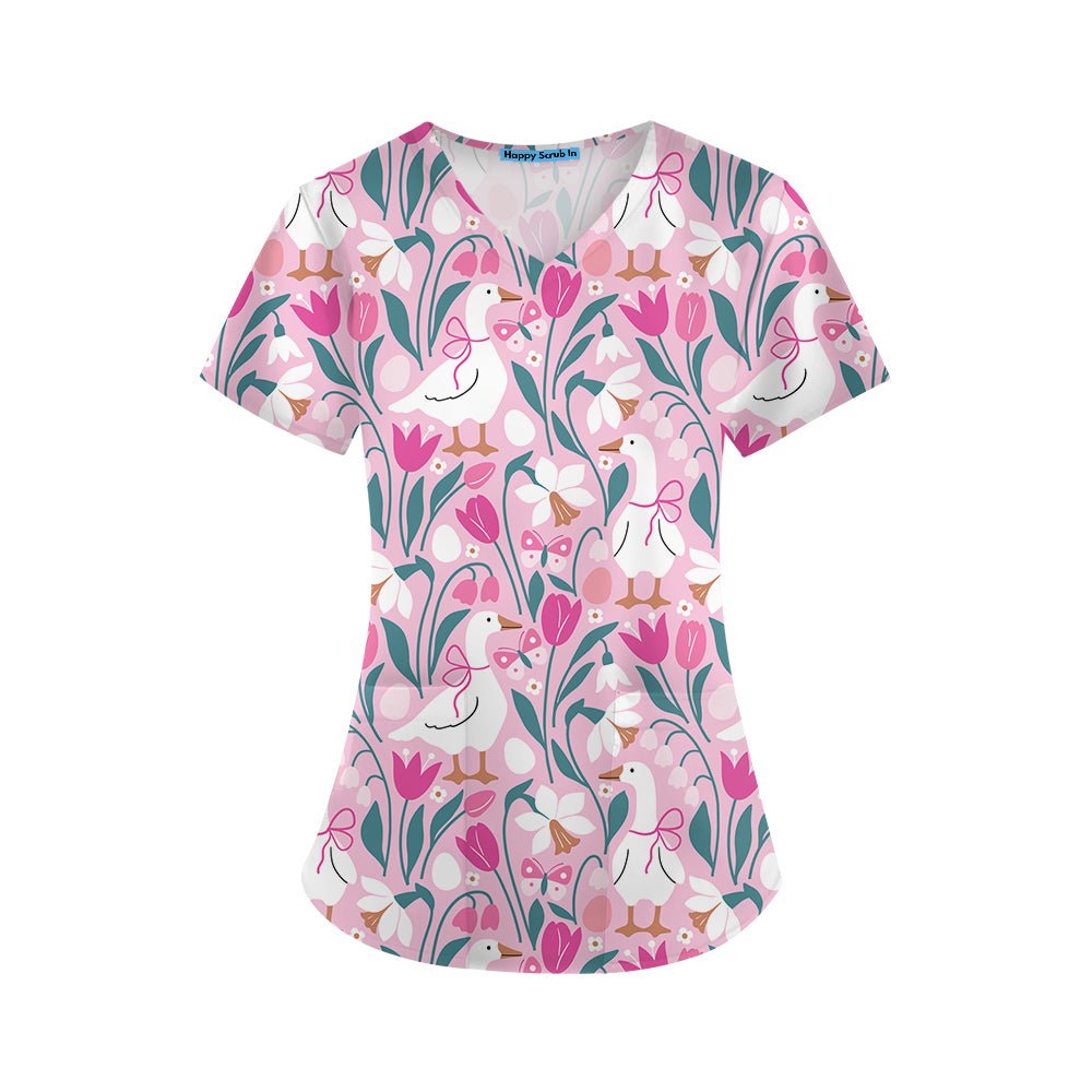 Eggshausted Scrub Top - Happy Scrub In | Scrubs With Style