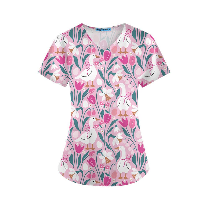 Eggshausted Scrub Top - Happy Scrub In | Scrubs With Style