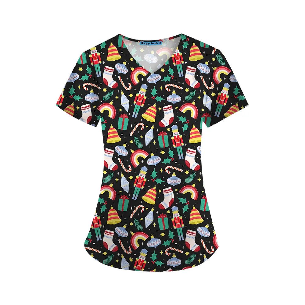 Nutcracker Nights Scrub Top - Happy Scrub In | Scrubs With Style