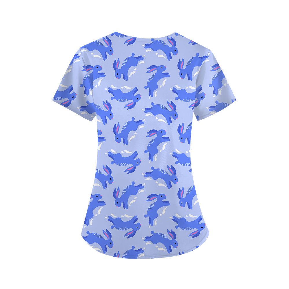 Rapid Rabbit Scrub Top - Happy Scrub In | Scrubs With Style