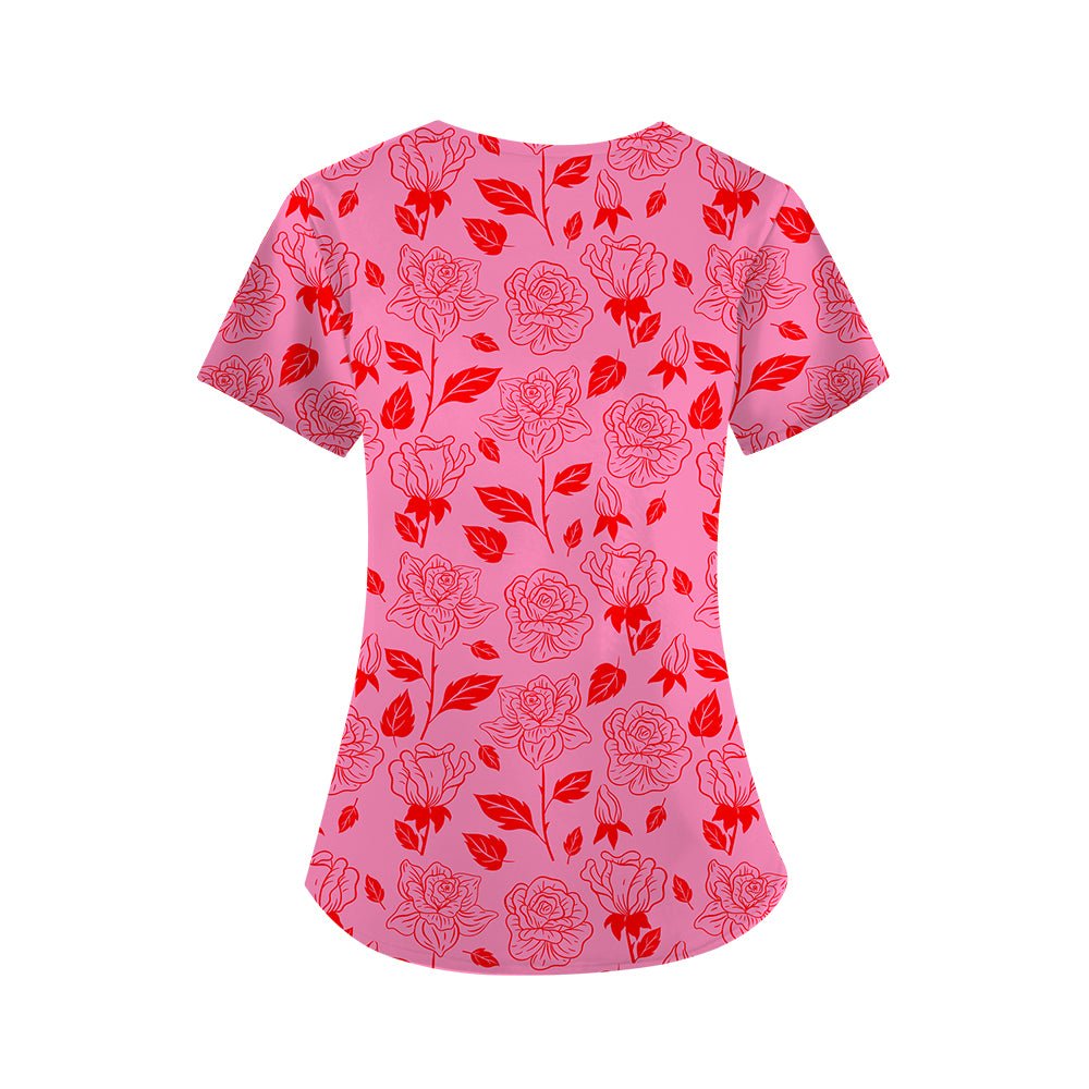 Roses Are Red, Patience Is Dead Scrub Top - Happy Scrub In | Scrubs With Style