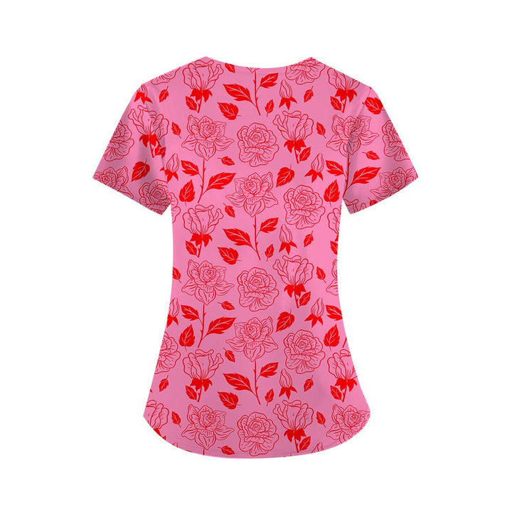 Roses Are Red, Patience Is Dead Scrub Top - Happy Scrub In | Scrubs With Style