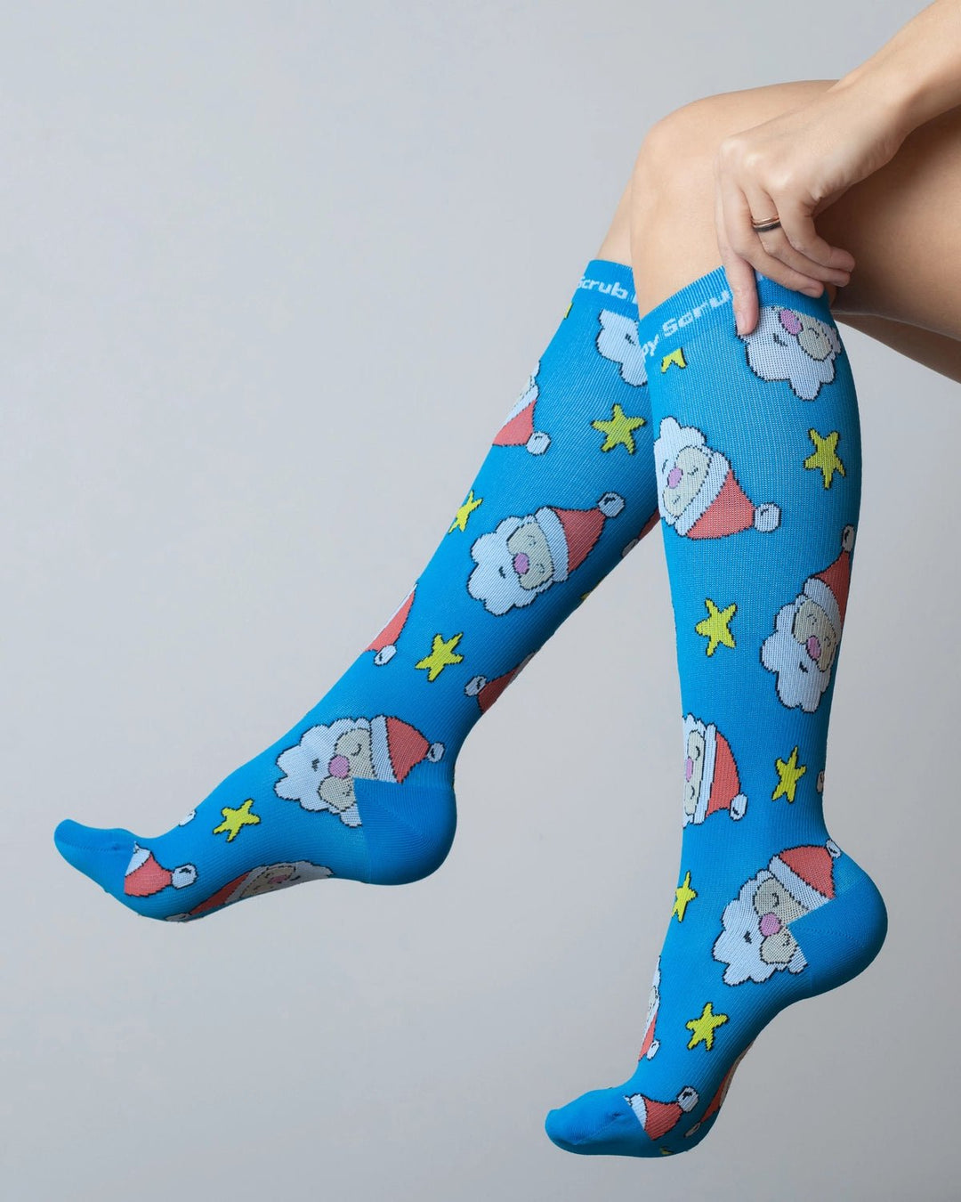 Santa Compression Socks - Happy Scrub In | Scrubs With Style