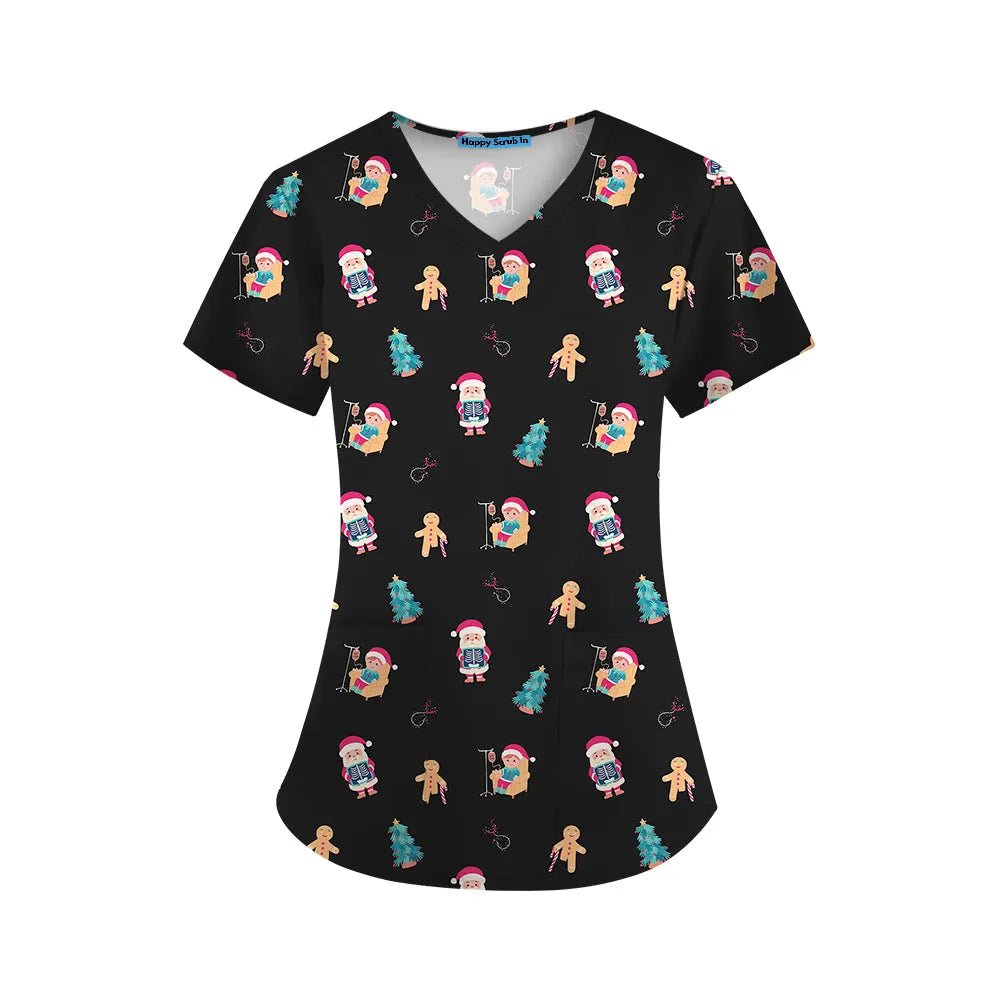 Santa's X - ray - mas Scrub Top - Happy Scrub In | Scrubs With Style