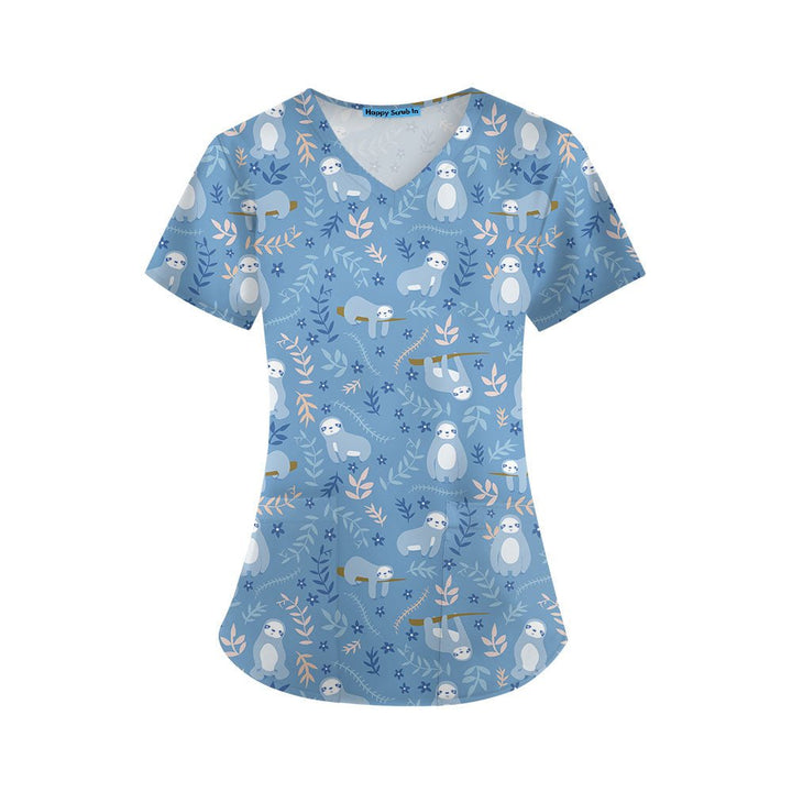 Sloth Shift Scrub Top - Happy Scrub In | Scrubs With Style