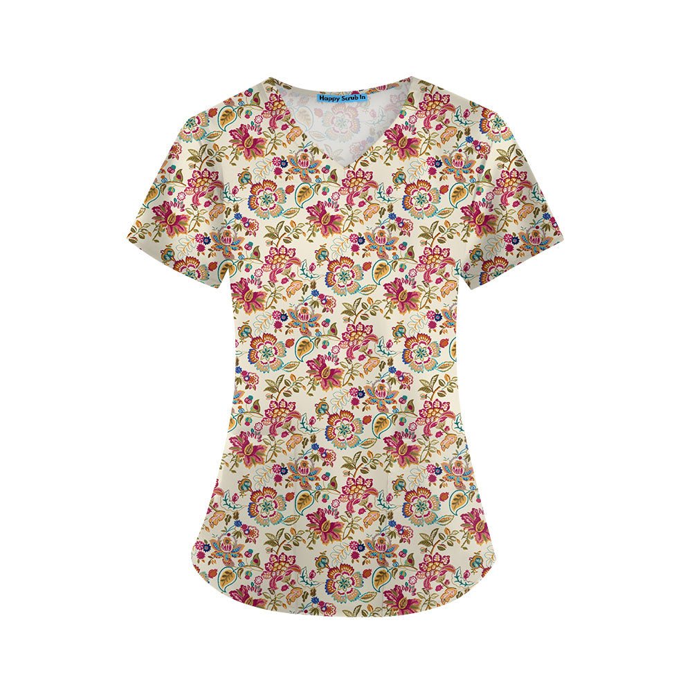 Spring Scrub Top - Happy Scrub In | Scrubs With Style