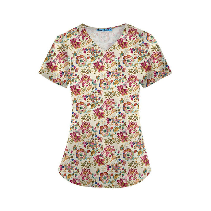 Spring Scrub Top - Happy Scrub In | Scrubs With Style