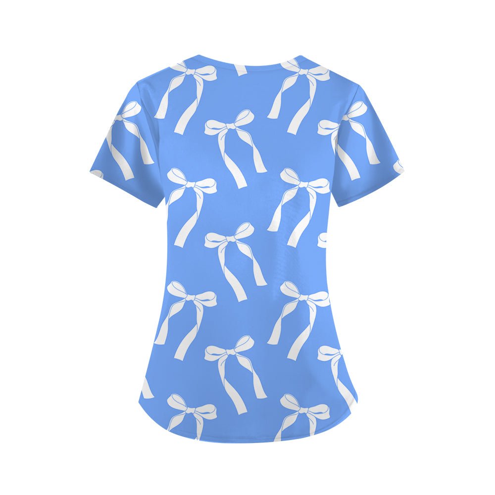 Tied Up At Work Scrub Top - Happy Scrub In | Scrubs With Style