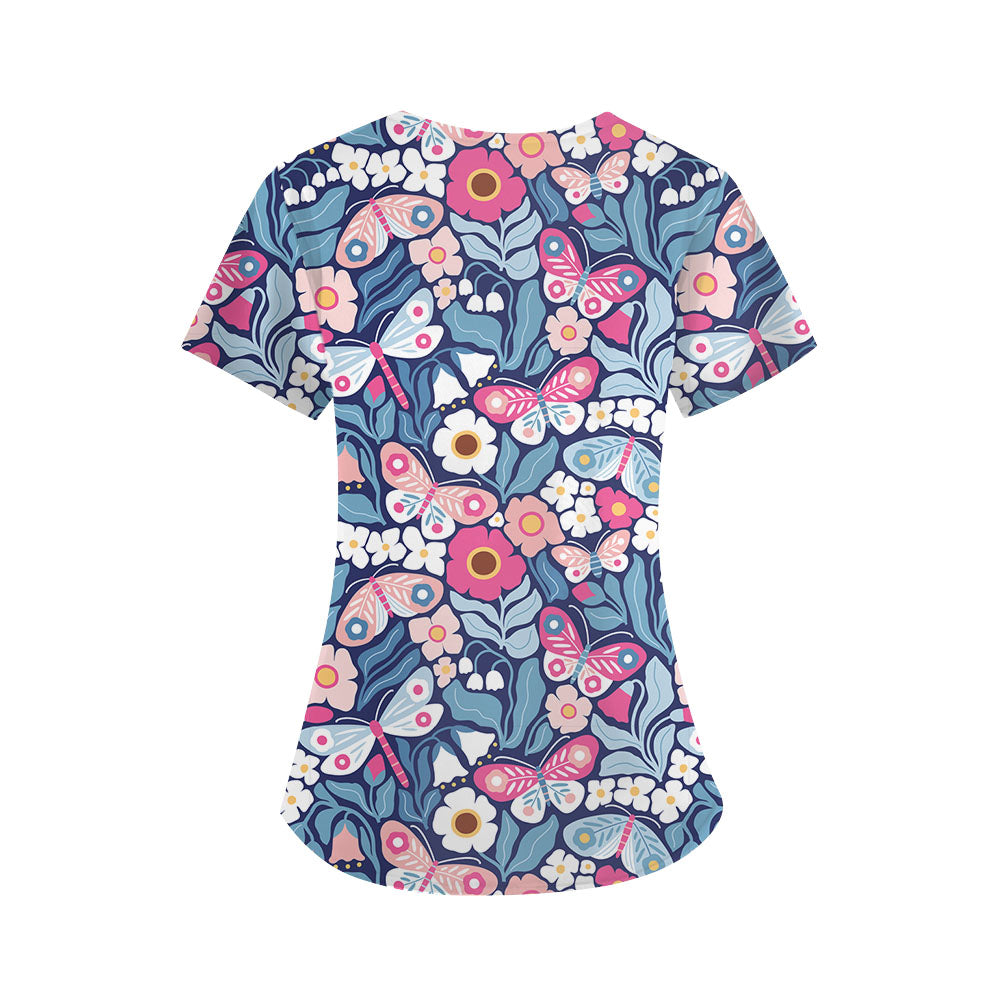 Still Blooming Scrub Top