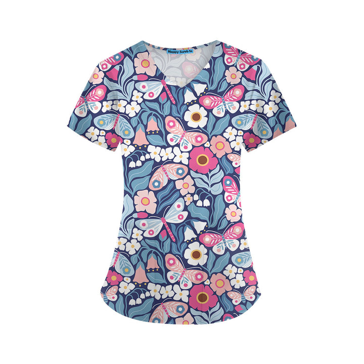 Still Blooming Scrub Top