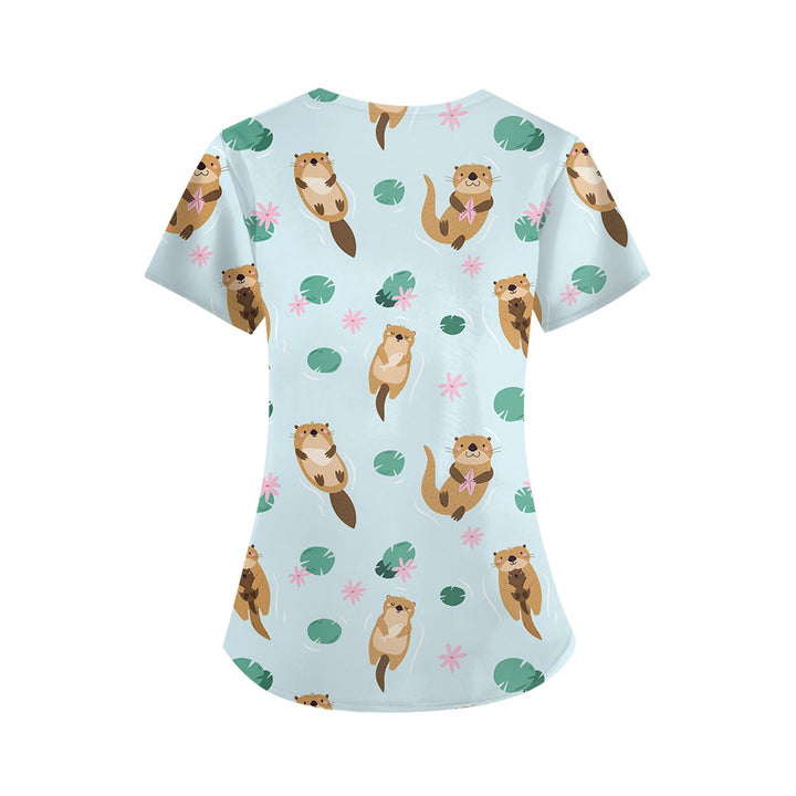 Otter Side Scrub Top