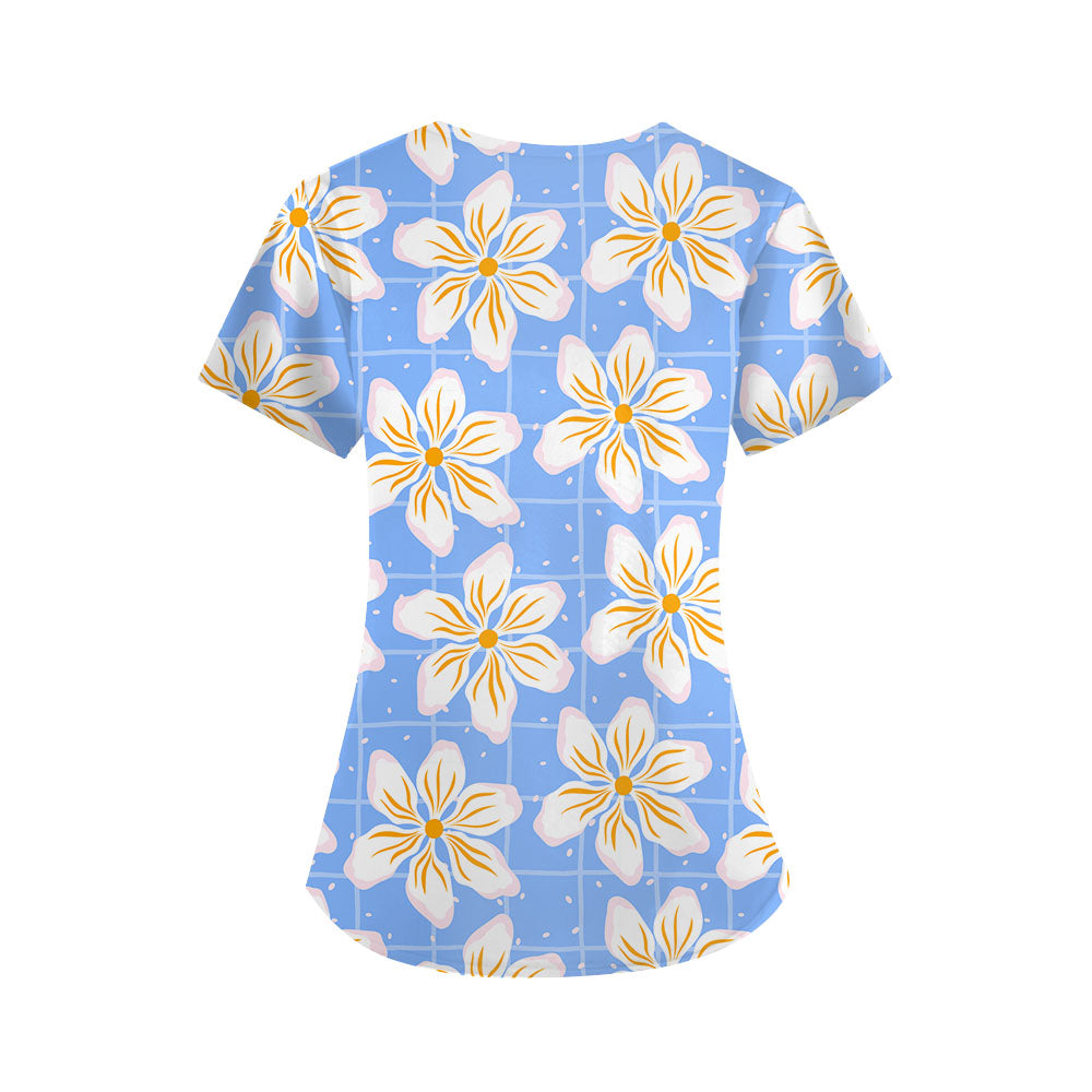 Floral Vibes Scrub Top