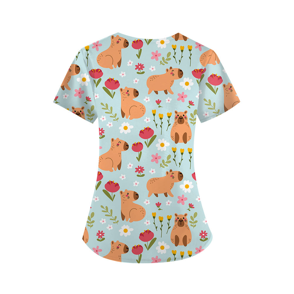 Capy(bara) Hour Scrub Top