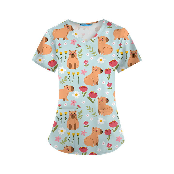 Capy(bara) Hour Scrub Top