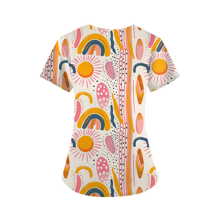 Partly Sunny Scrub Top