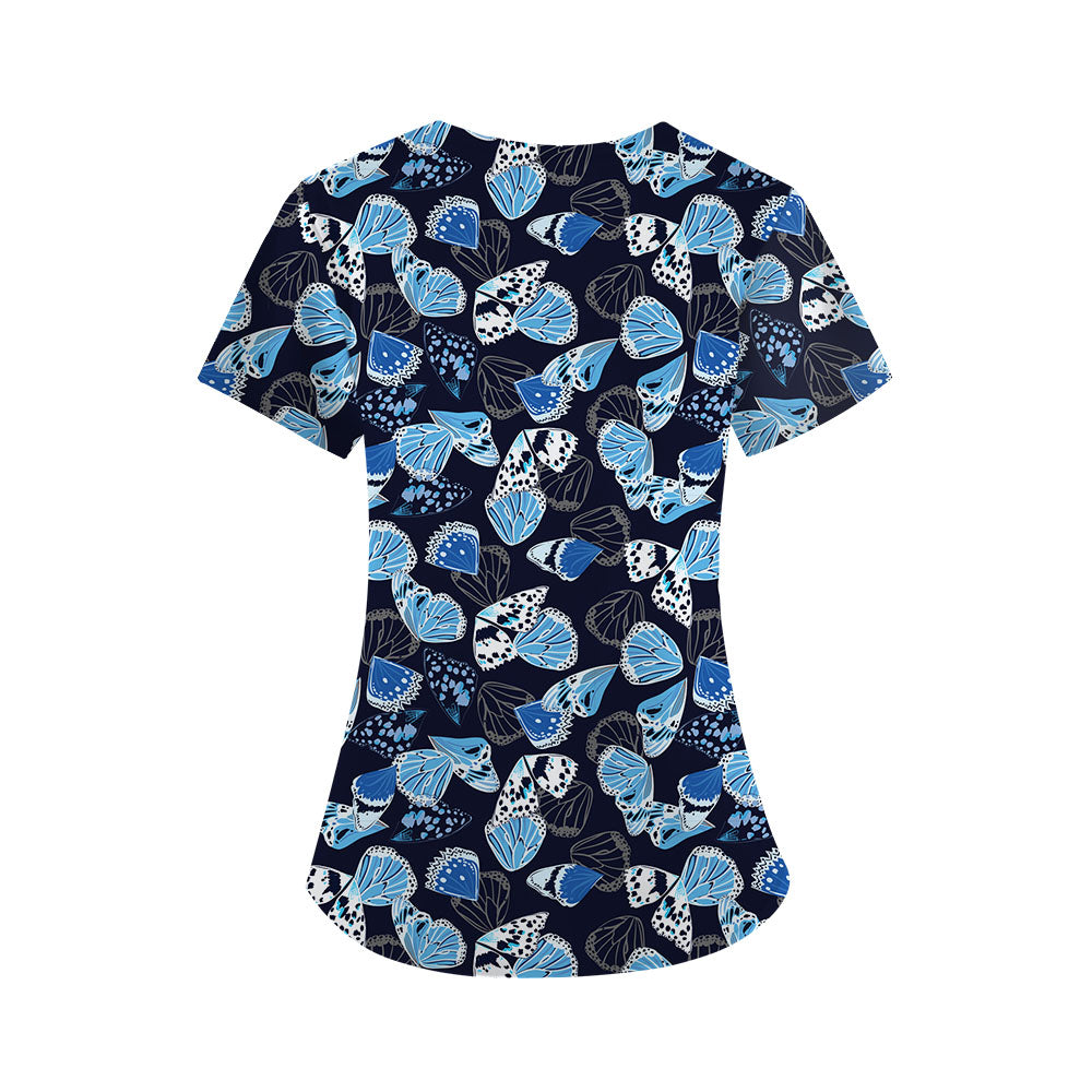 Blue in Charge Scrub Top