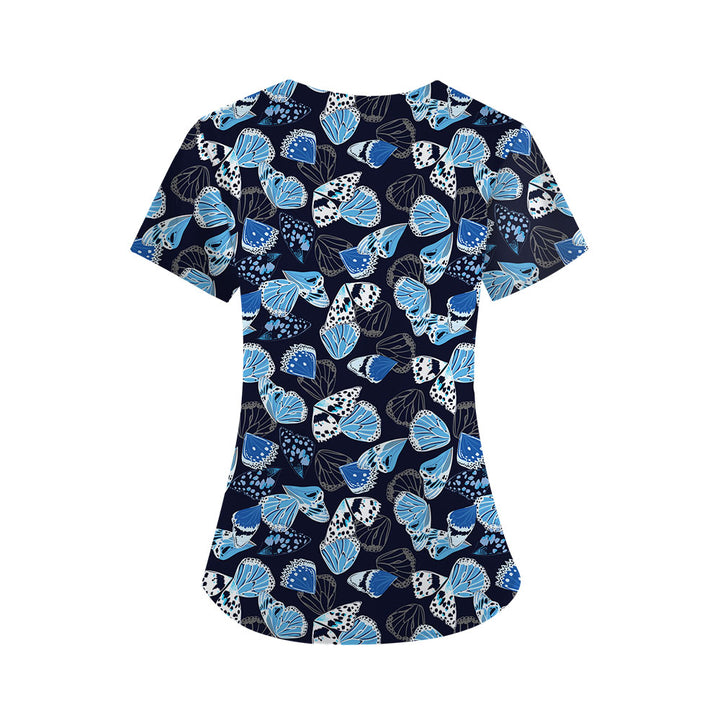 Blue in Charge Scrub Top
