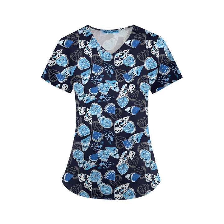 Blue in Charge Scrub Top