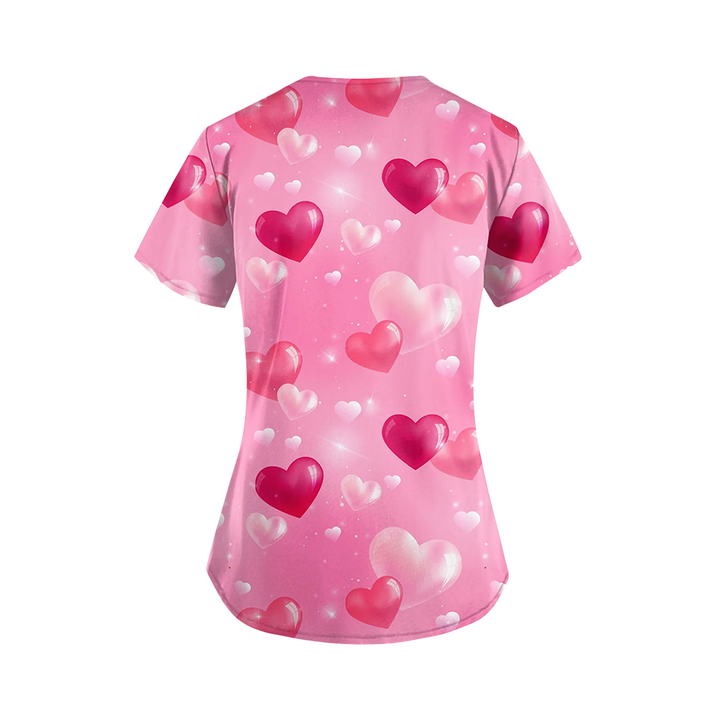 Valentine's Scrub Top