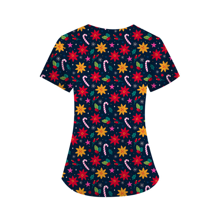 Jolly Petals Scrub Top