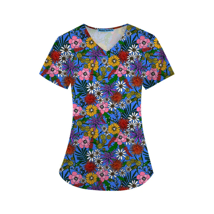 Flor-On Call Scrub Top