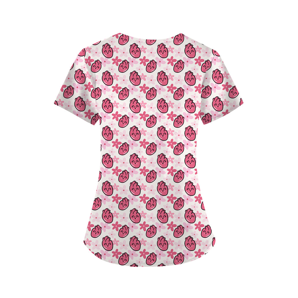 Sweetheart Scrub Top