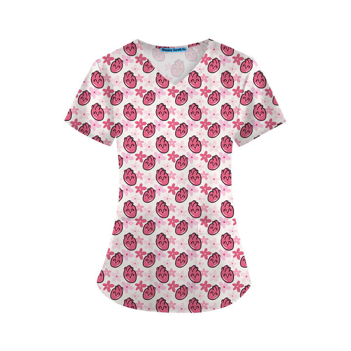 Sweetheart Scrub Top