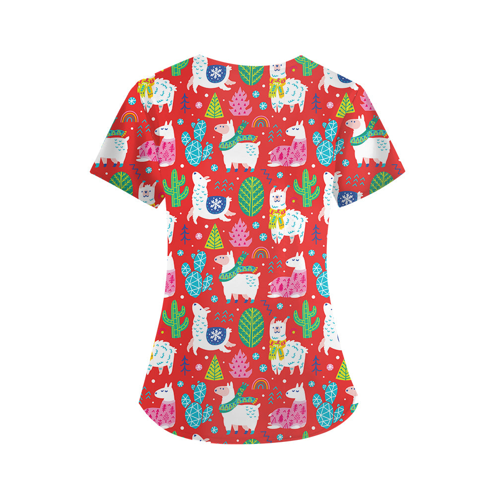 No Drama Christmas Scrub Top