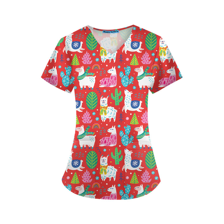 No Drama Christmas Scrub Top