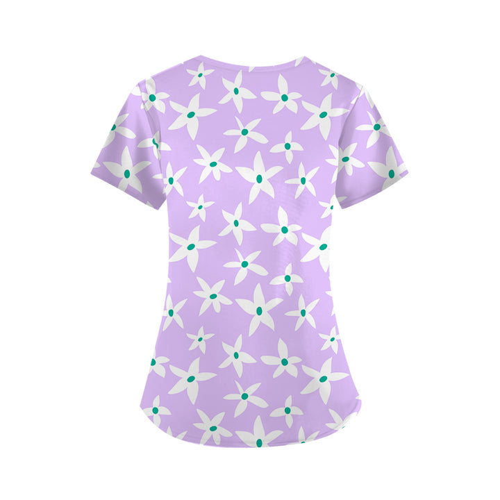 Lilac Charm Scrub Top