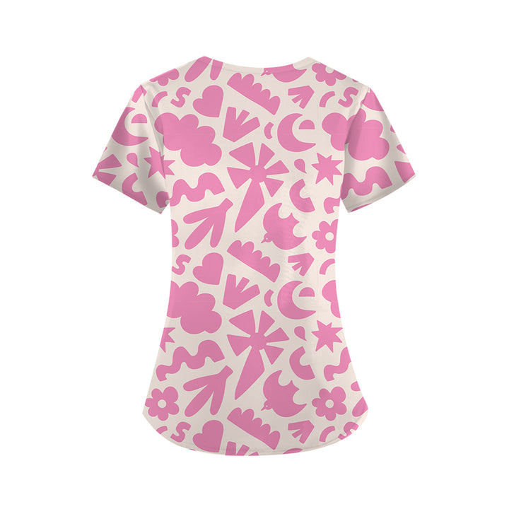 Pretty in Pink Scrub Top