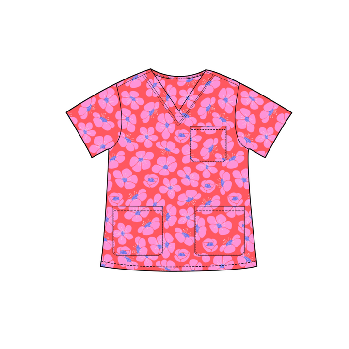 Adrenaline Pop Scrub Top