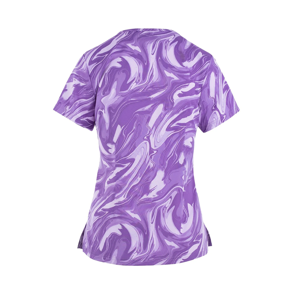 Lavender Marble Scrub Top