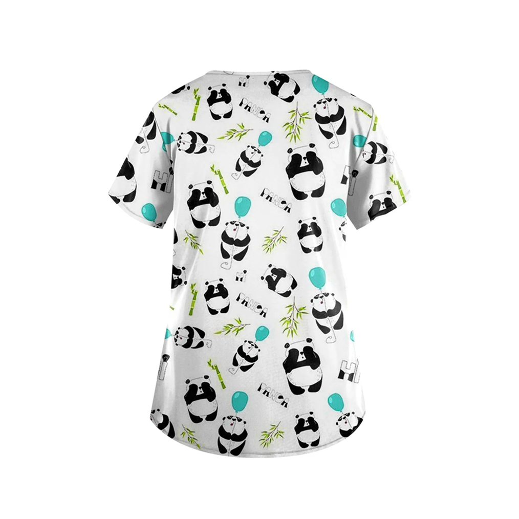 Party Panda Scrub Top