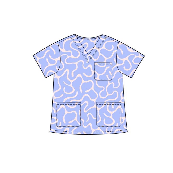 Brainwaves Scrub Top