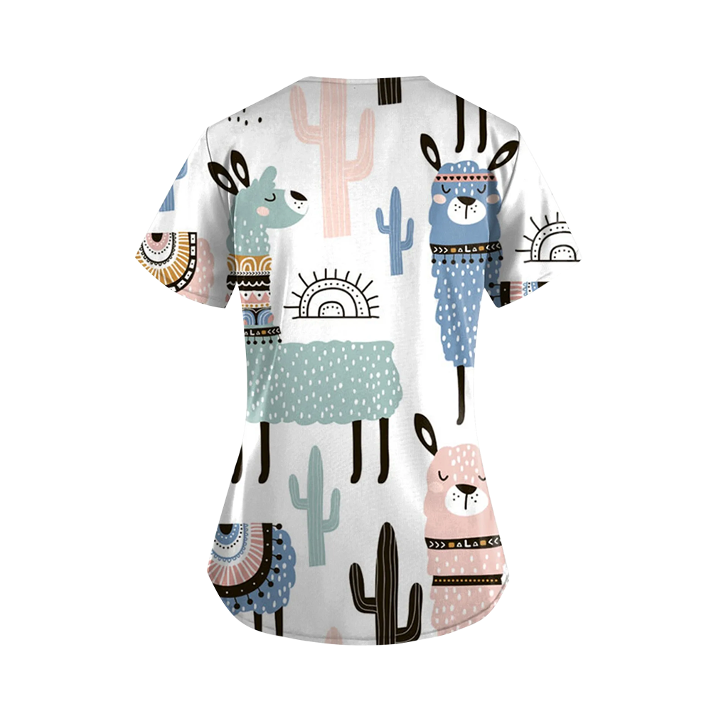 Llama No Drama Scrub Top