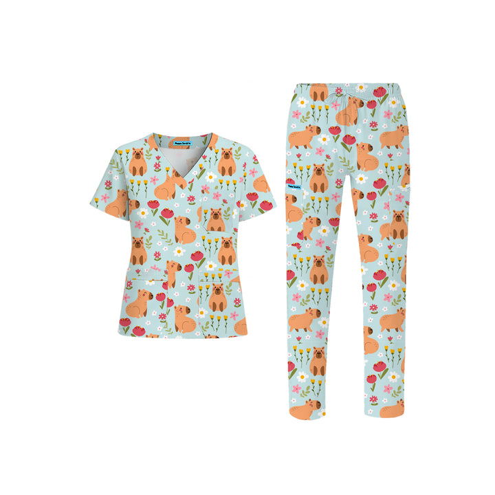 Capy(bara) Hour Scrub Set (Ships on September 30, 2025)