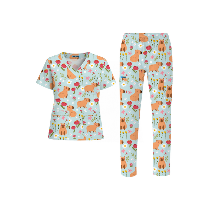 Capy(bara) Hour Scrub Set (Ships on September 30, 2025)