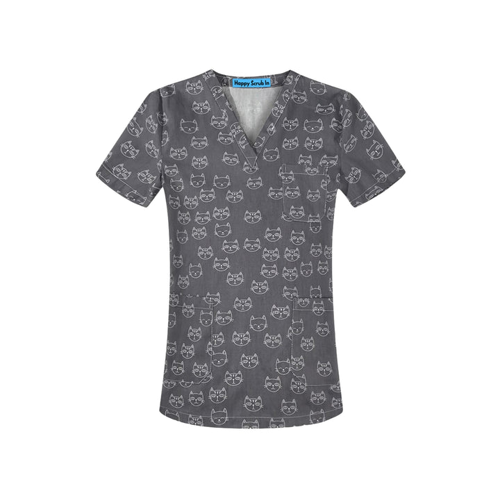 Cat Guards Scrub Top