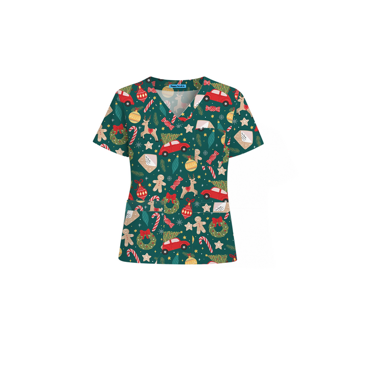 Scrubbin' Around The Christmas Tree Scrub Set (Ships on November 17, 2025)