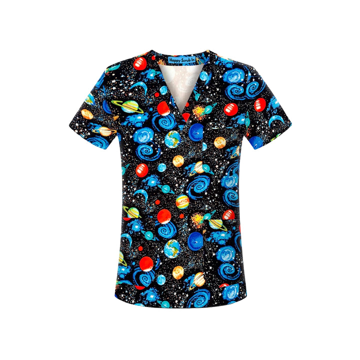 Galaxies Scrub Top