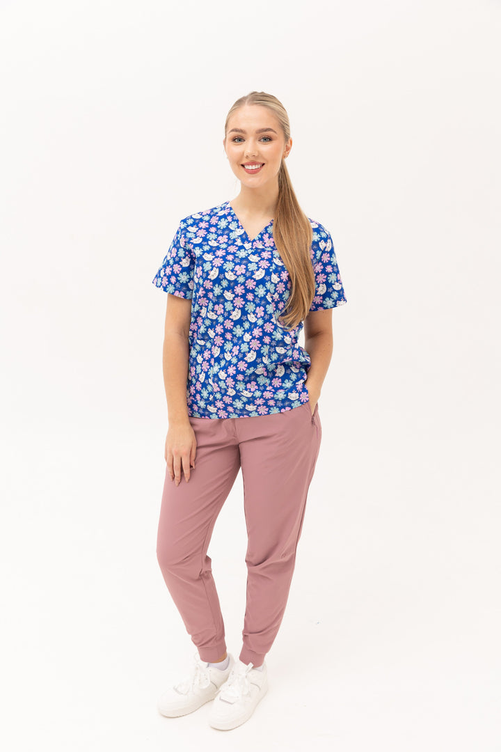 Drowsy Cat Scrub Top