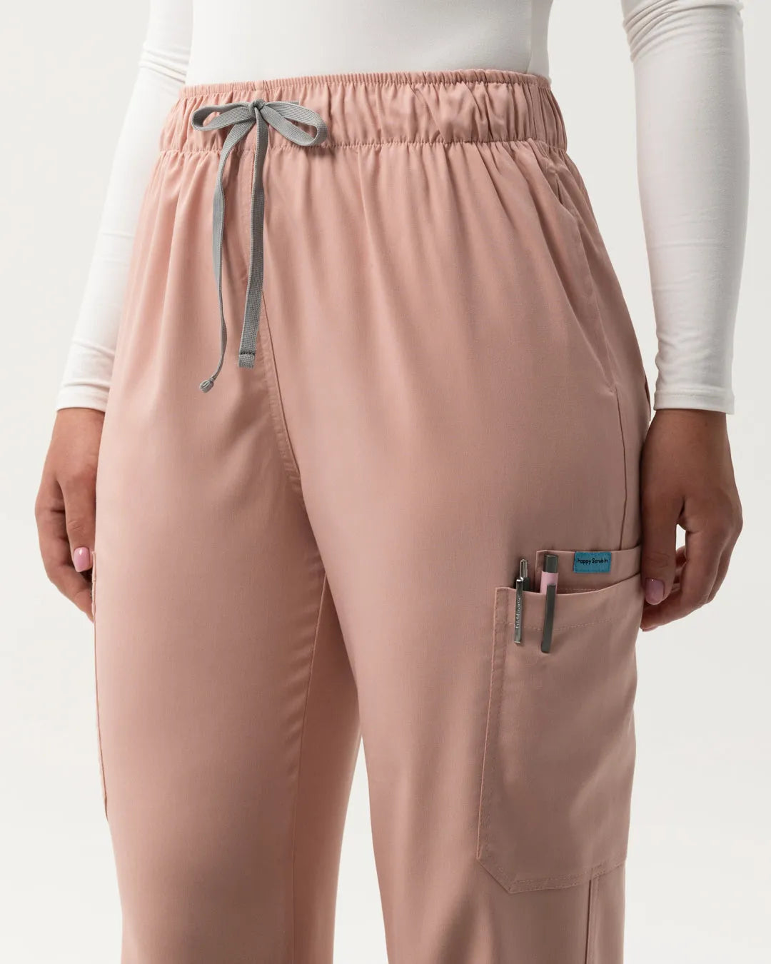 Cargo Scrub Pants - Pink